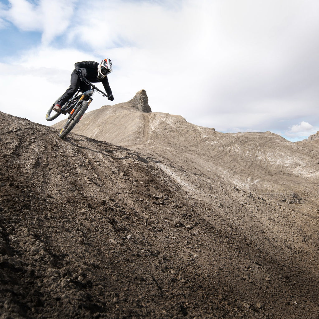Guerrilla Gravity mountain bike being ridden in Utah desert mountains mobile view